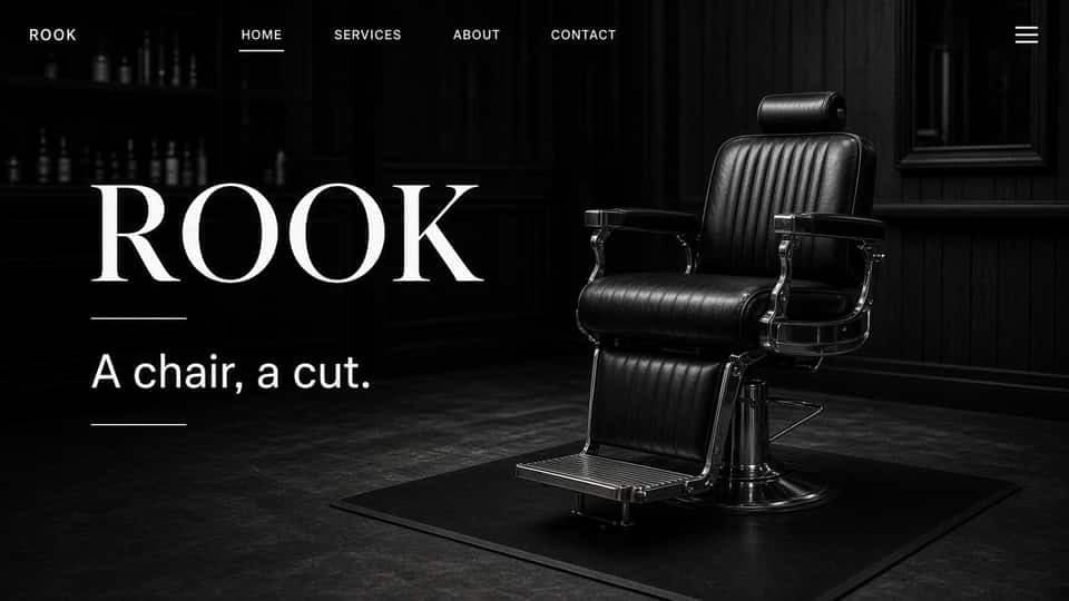 Rook barbershop website